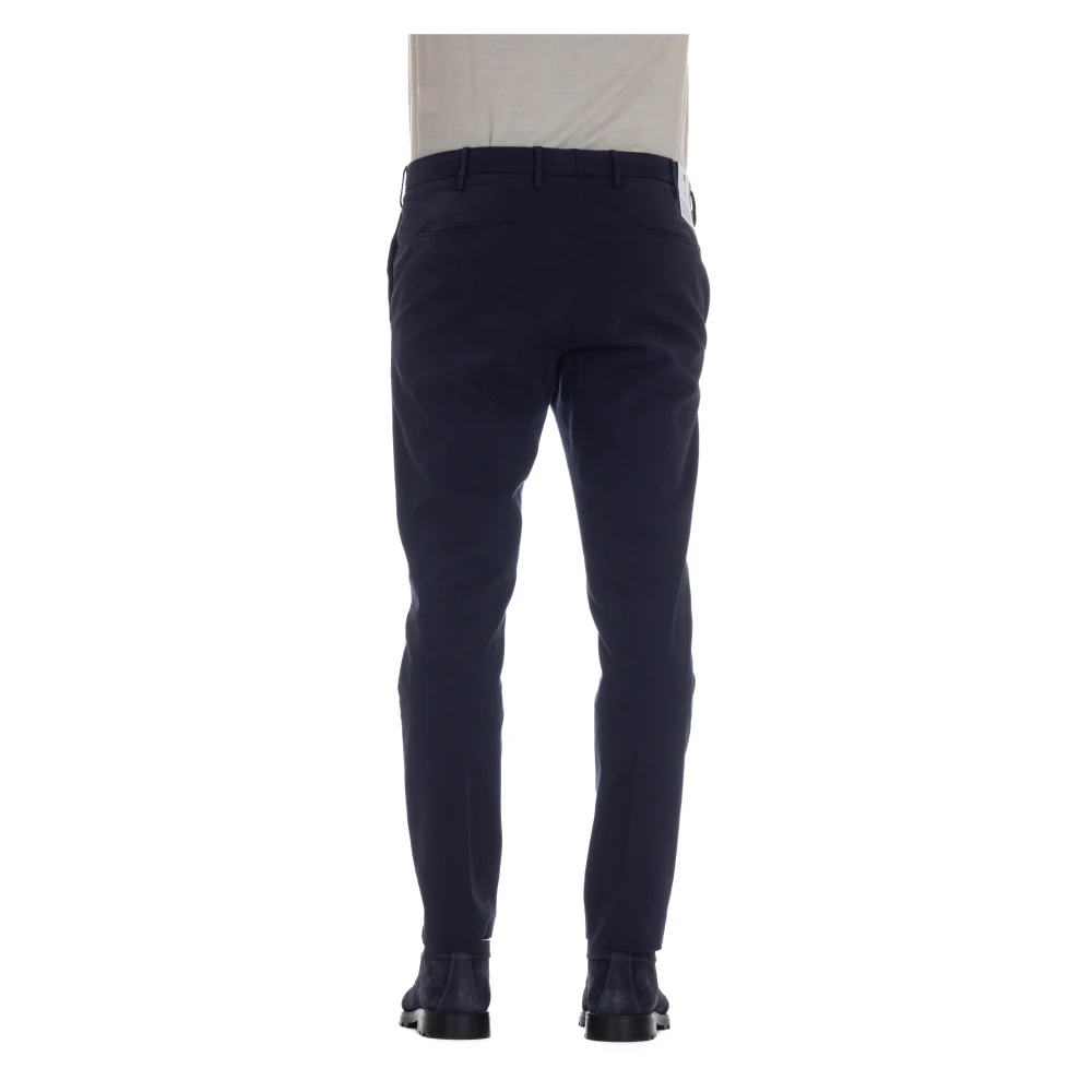 PT Torino Blauwe Maatwerk Broek Rits Sluiting Blue Heren