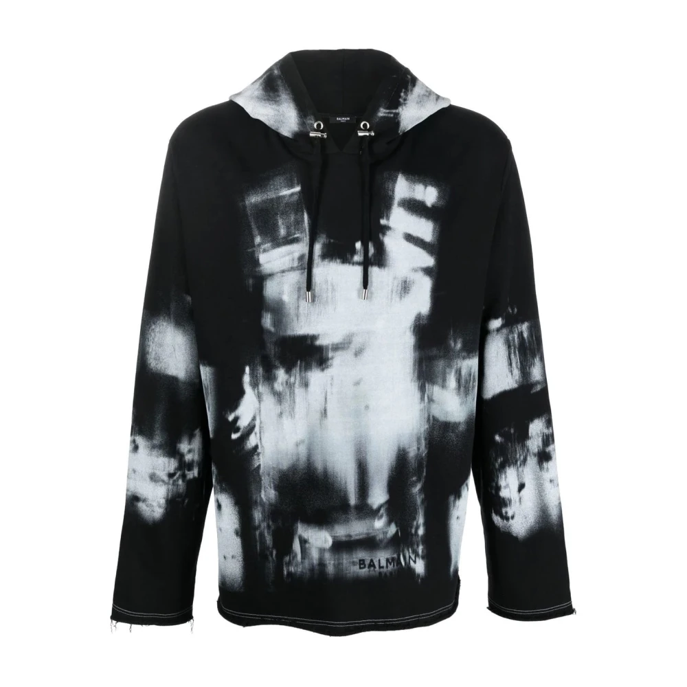 Balmain Hoodies Black Heren