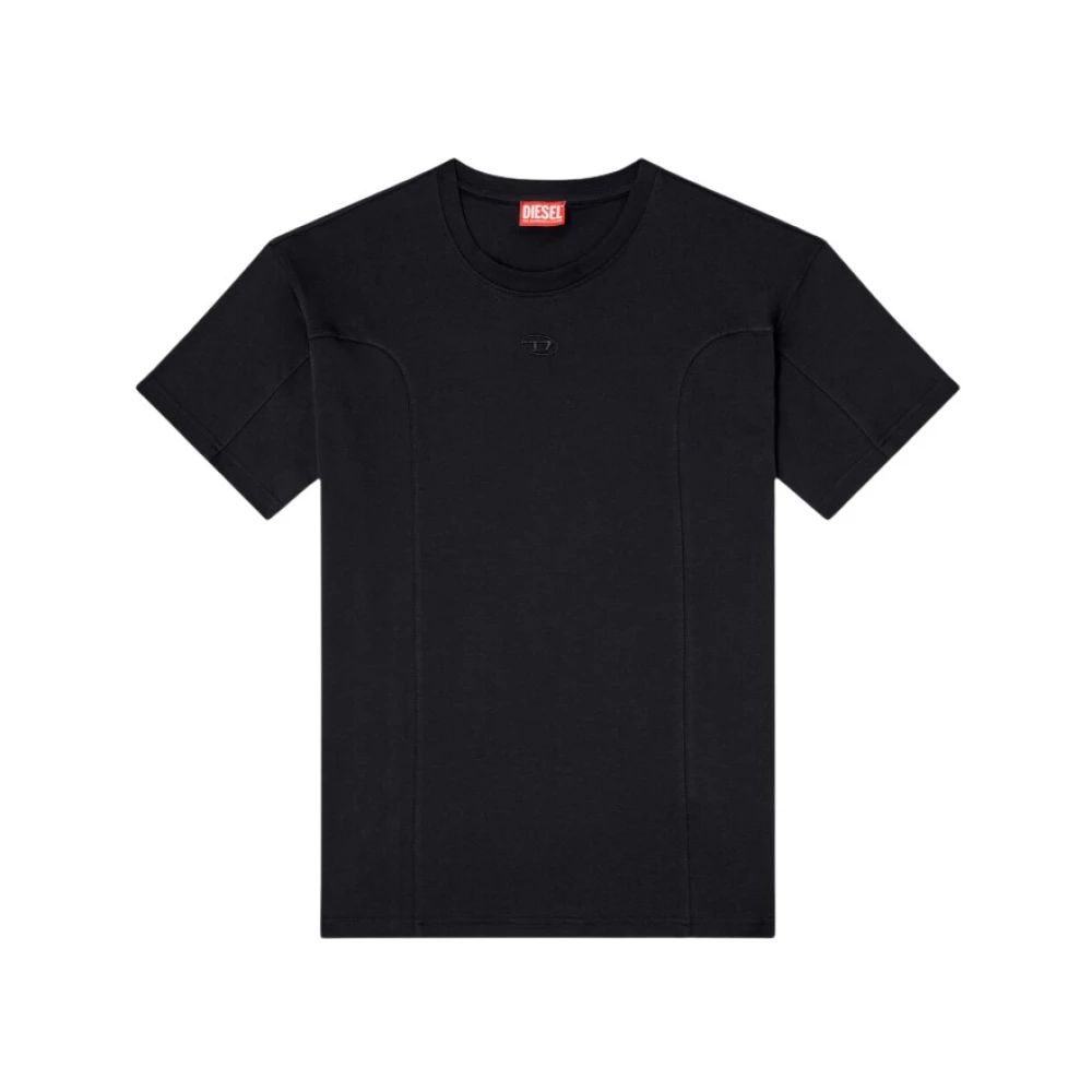 Diesel Men's Black T-Shirts, S, Cotton Logo T-Shirt