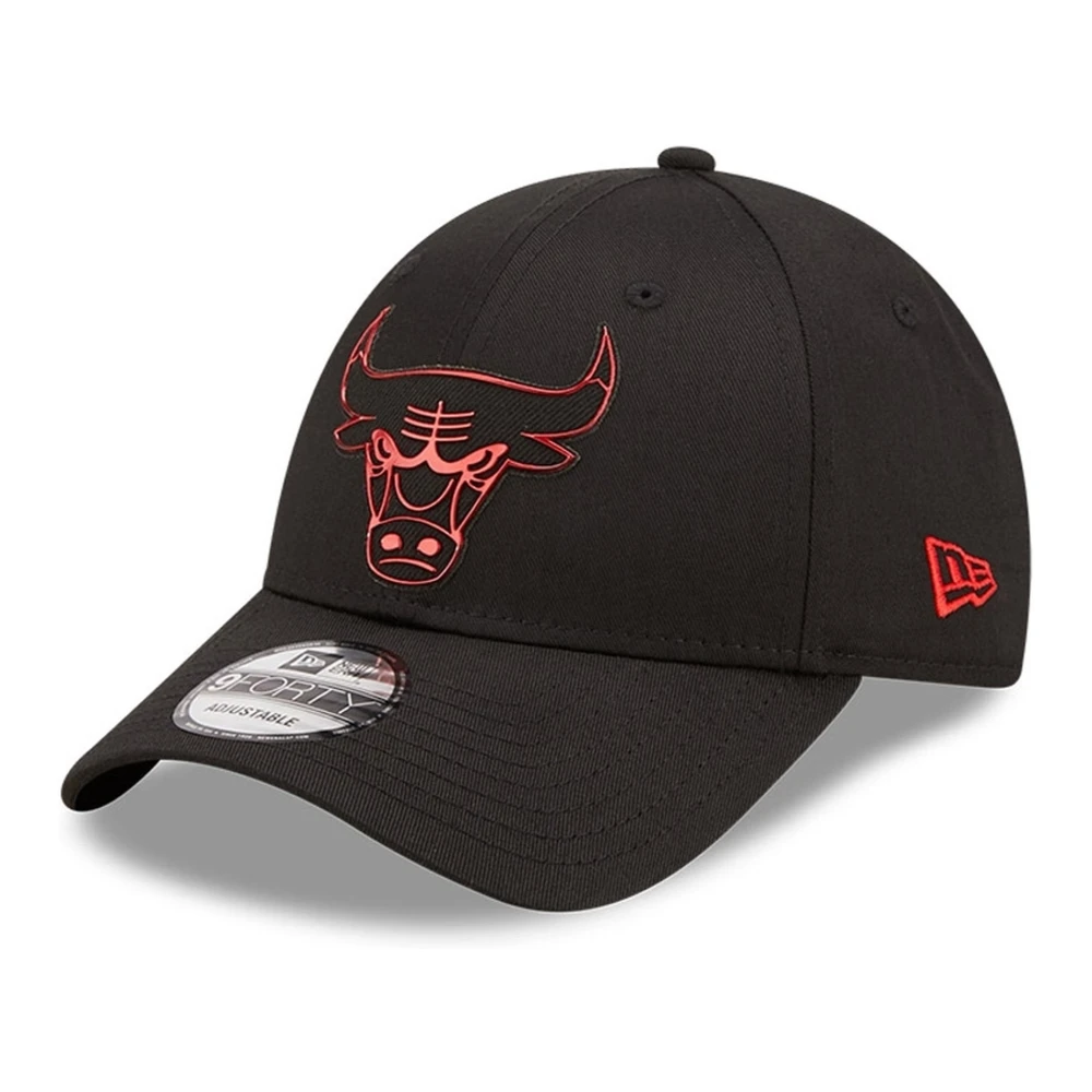 new era Zwarte Bulls Folie Logo Pet Black Heren