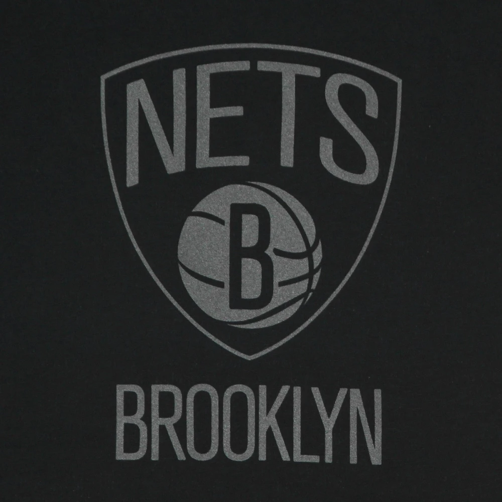 new era Brooklyn Nets Reflecterende Print Tee Zwart Black Heren