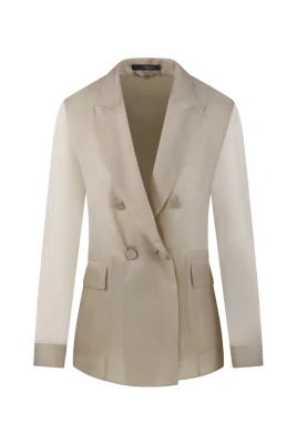 Slogan Silk-Organza Blazer