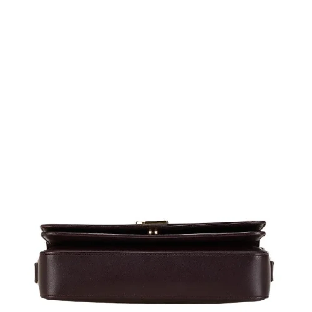 Yves Saint Laurent Vintage Pre-owned Leather shoulder-bags Purple Dames