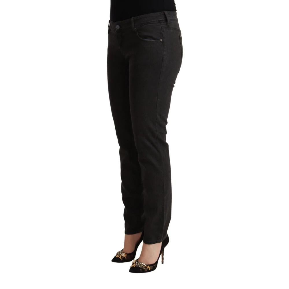 Ermanno Scervino Zwarte Skinny Denim Lage Taille Jeans Black Dames