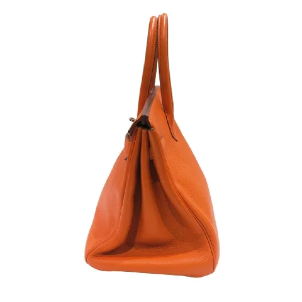 Hermès Vintage Pre-owned Leather hermes-bags Orange Heren
