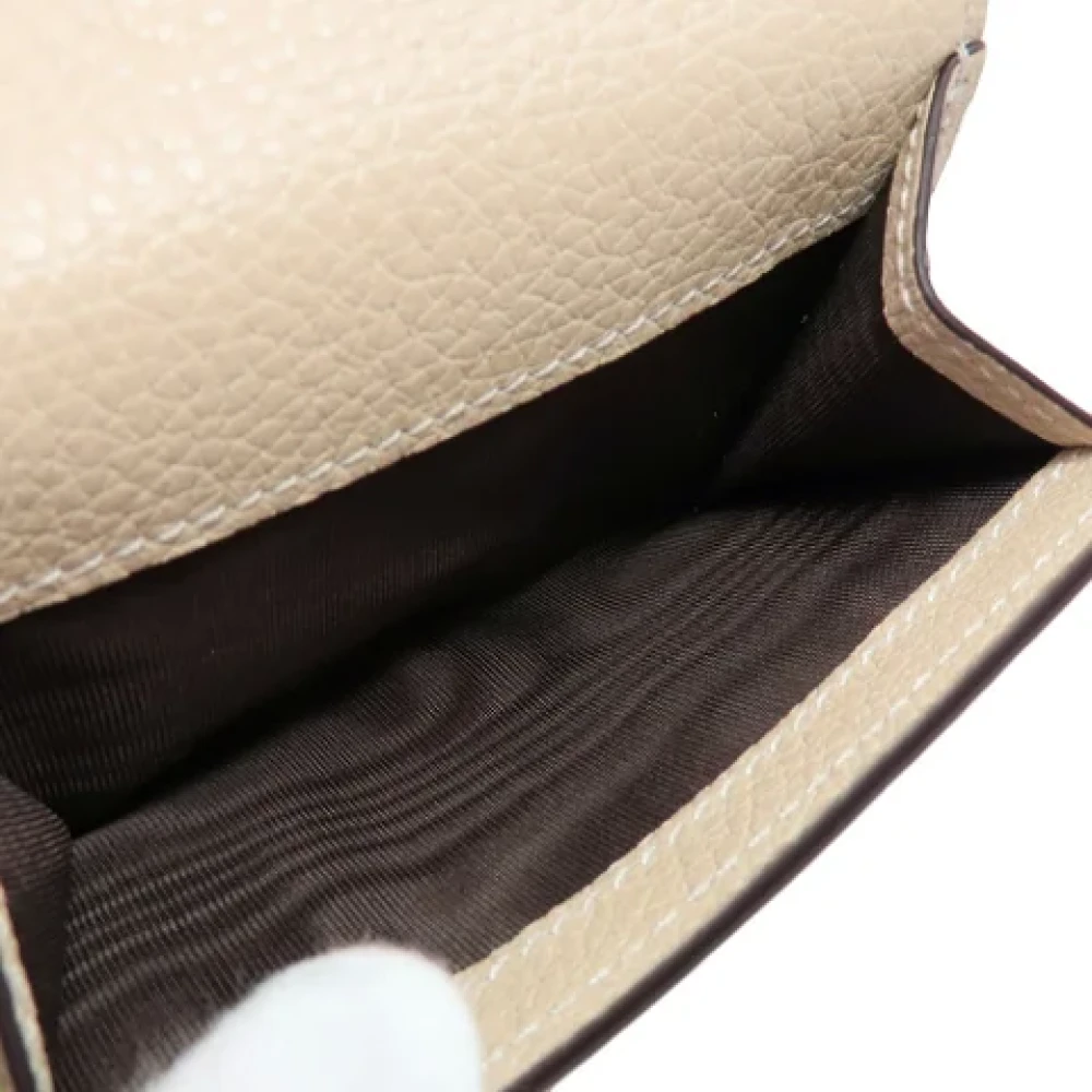 Gucci Vintage Pre-owned Leather wallets Beige Dames