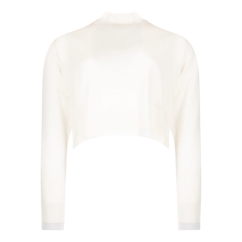 Pinko Witte Coltrui van Cashmere met Metallic Detail White Dames