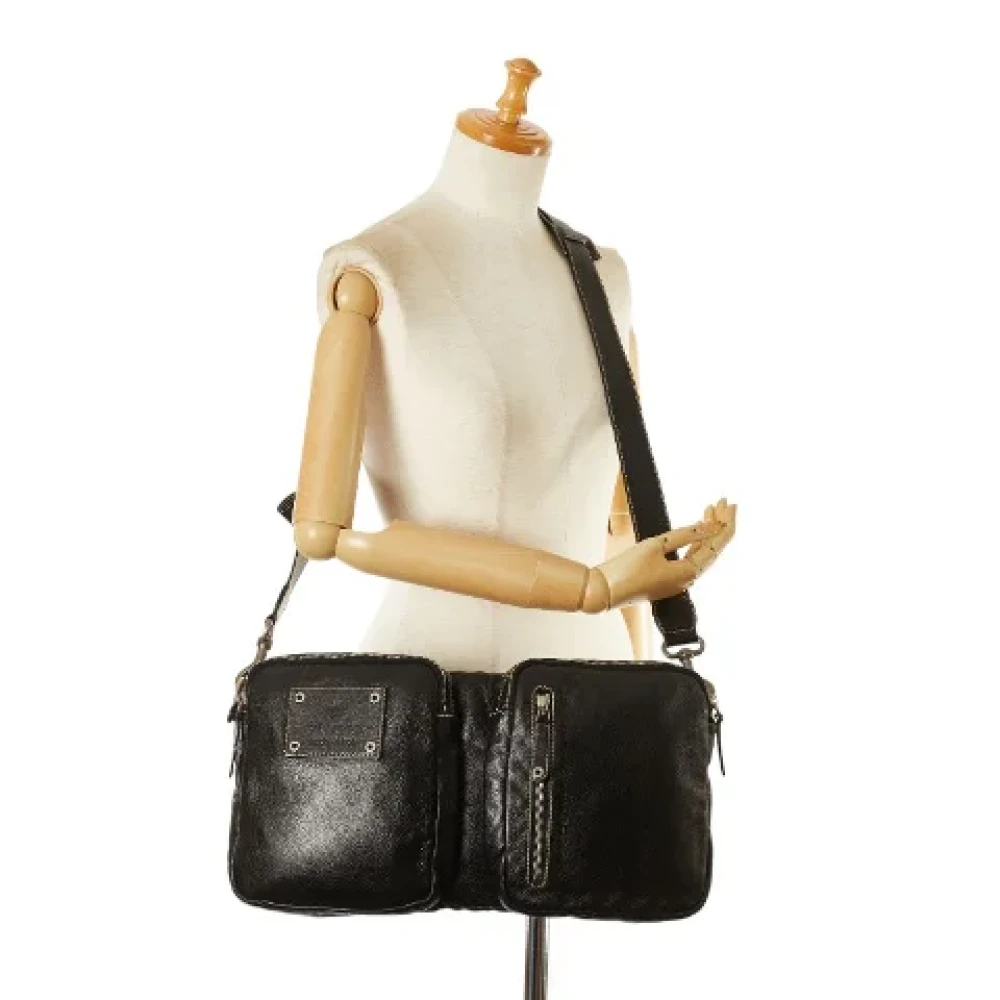 Gucci Vintage Pre-owned Leather crossbody-bags Black Dames