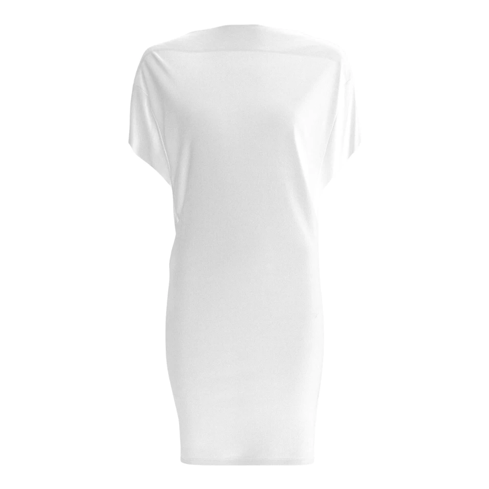 Jacquemus White Short Dresses, Female, S, Draped Open-Back Short Dress