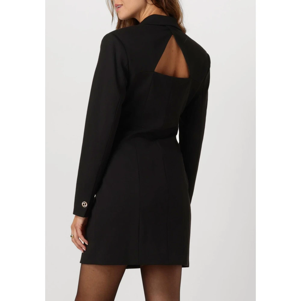 Twinset Zwarte Mini Jurk voor Chique Gelegenheden Black Dames