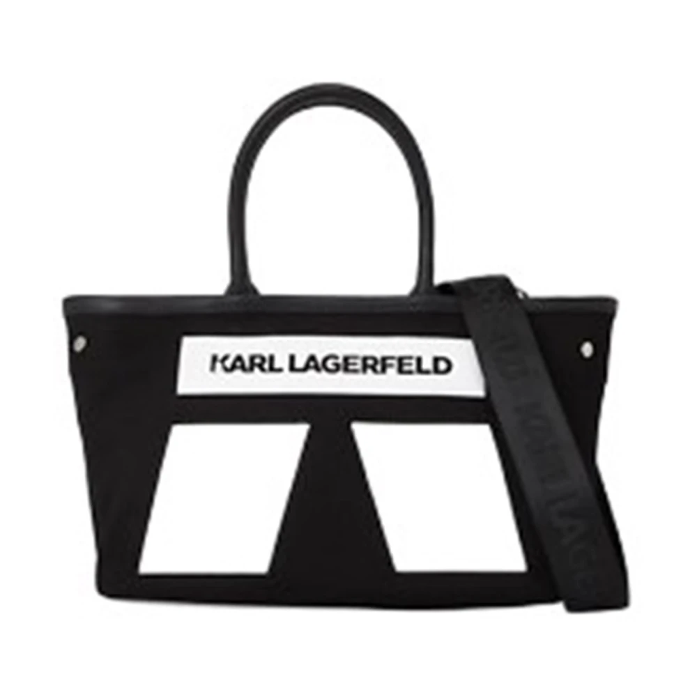 Karl Lagerfeld Zwarte Textiel Winkel Tas Black Dames
