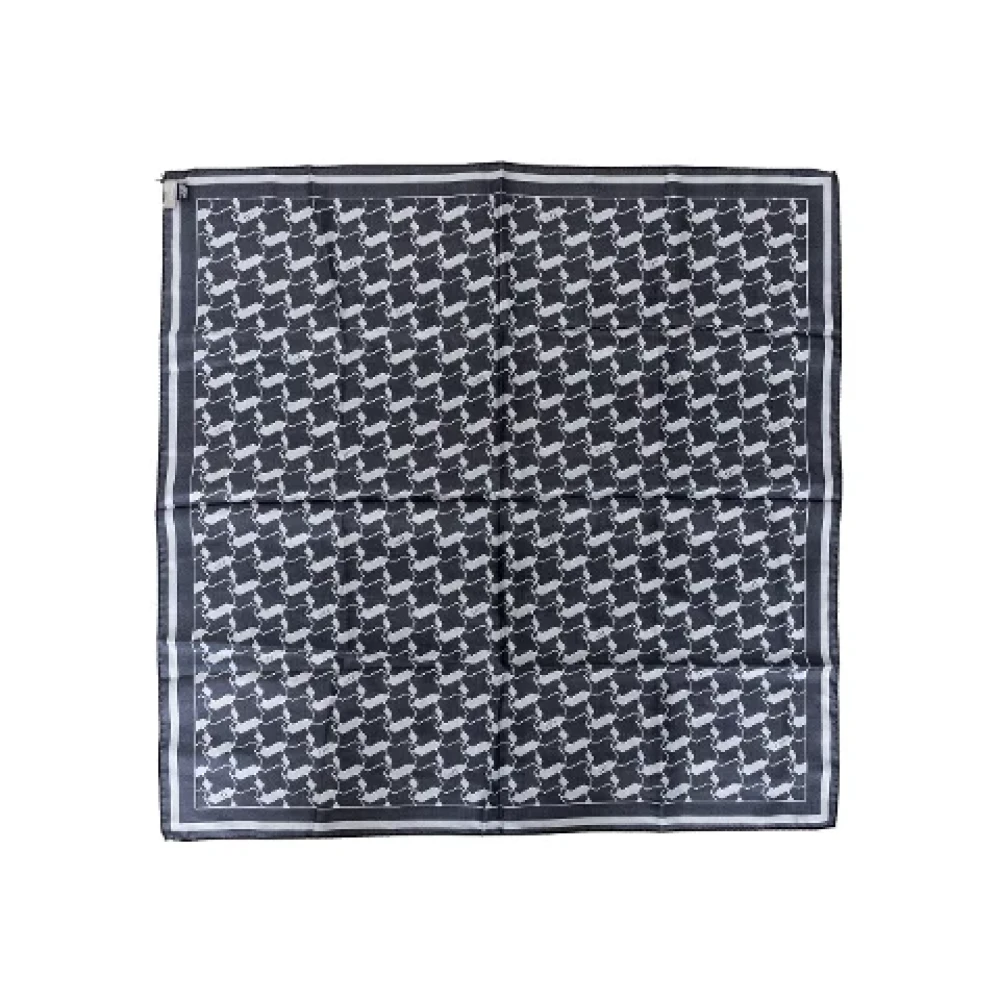 Dior Vintage Pre-owned Silk scarves Gray Dames