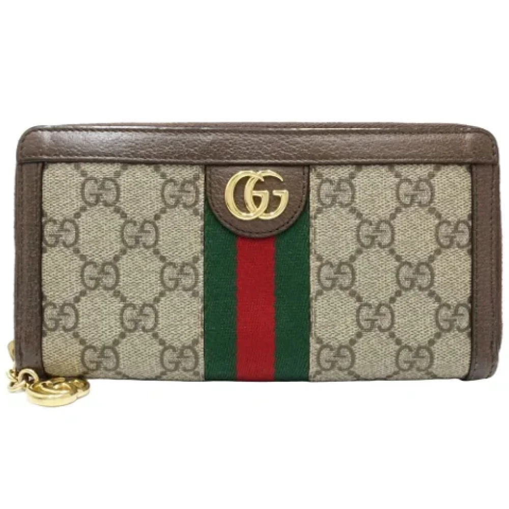 Gucci Vintage Pre-owned Canvas wallets Beige Dames