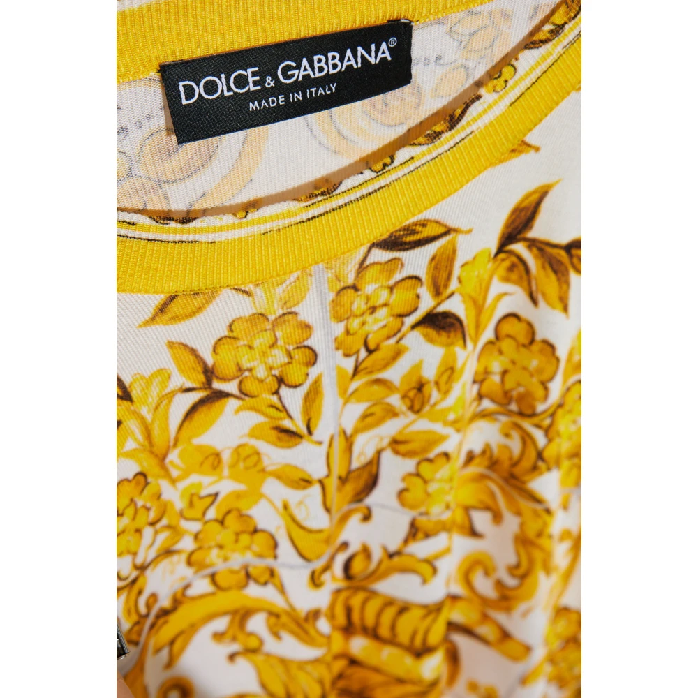 Dolce & Gabbana Trui met 'Majolica' print Yellow Dames