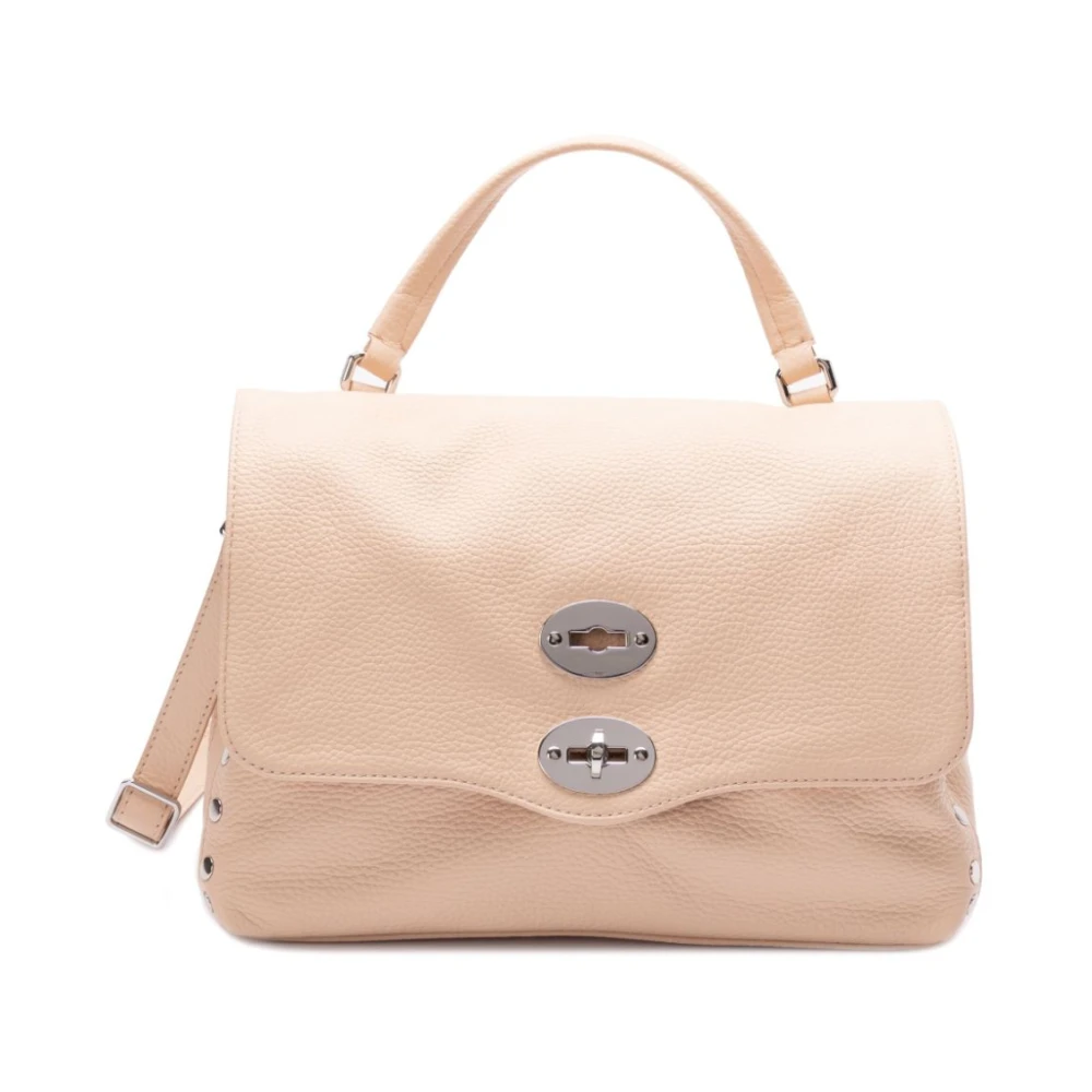Zanellato Roze Leren Handtas Stud Detail Pink Dames
