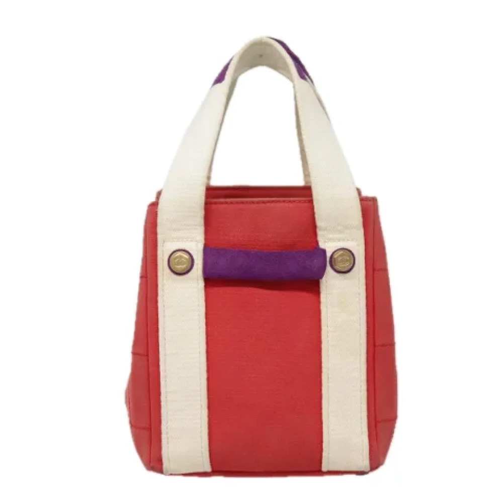 Chanel Vintage Pre-owned Canvas handbags Red Dames