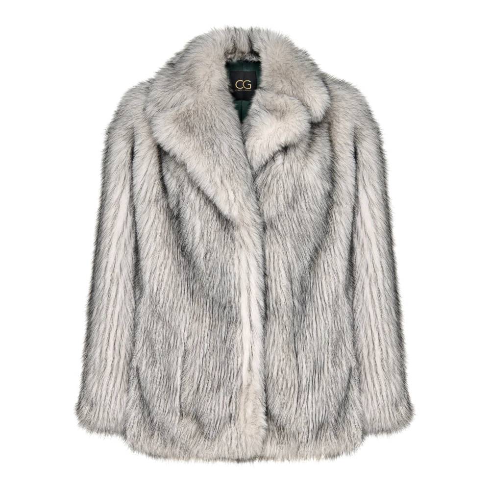 Cesare Gaspari Faux Fur & Shearling Jackets White Dames
