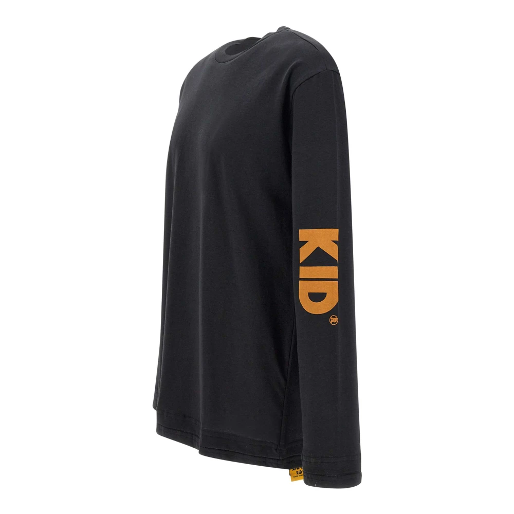 A Paper Kid Zwarte Katoenen Trui met Logoprint Black Heren