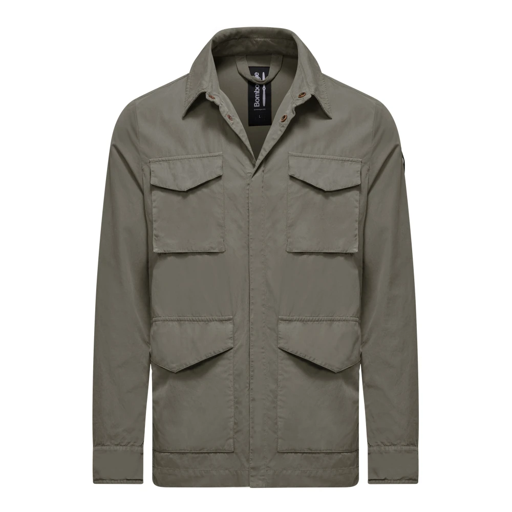 Bomboogie Homme Beige Vestes, Taille: L Veste En Coton/Nylon Avec Col