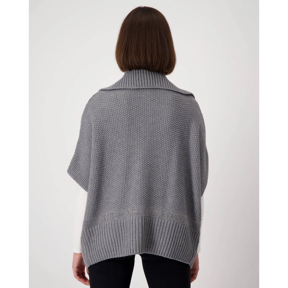 monari Gebreid Vest Gray Dames