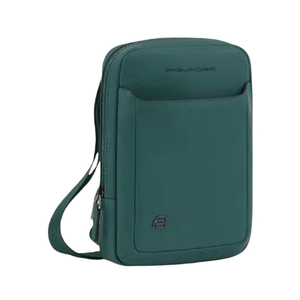Piquadro Men Bags Shoulder Bag Green Ss23 Green, Herr
