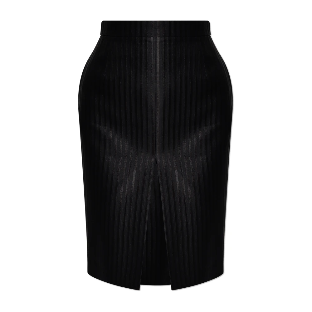 Saint Laurent Gestreepte rok Black Dames