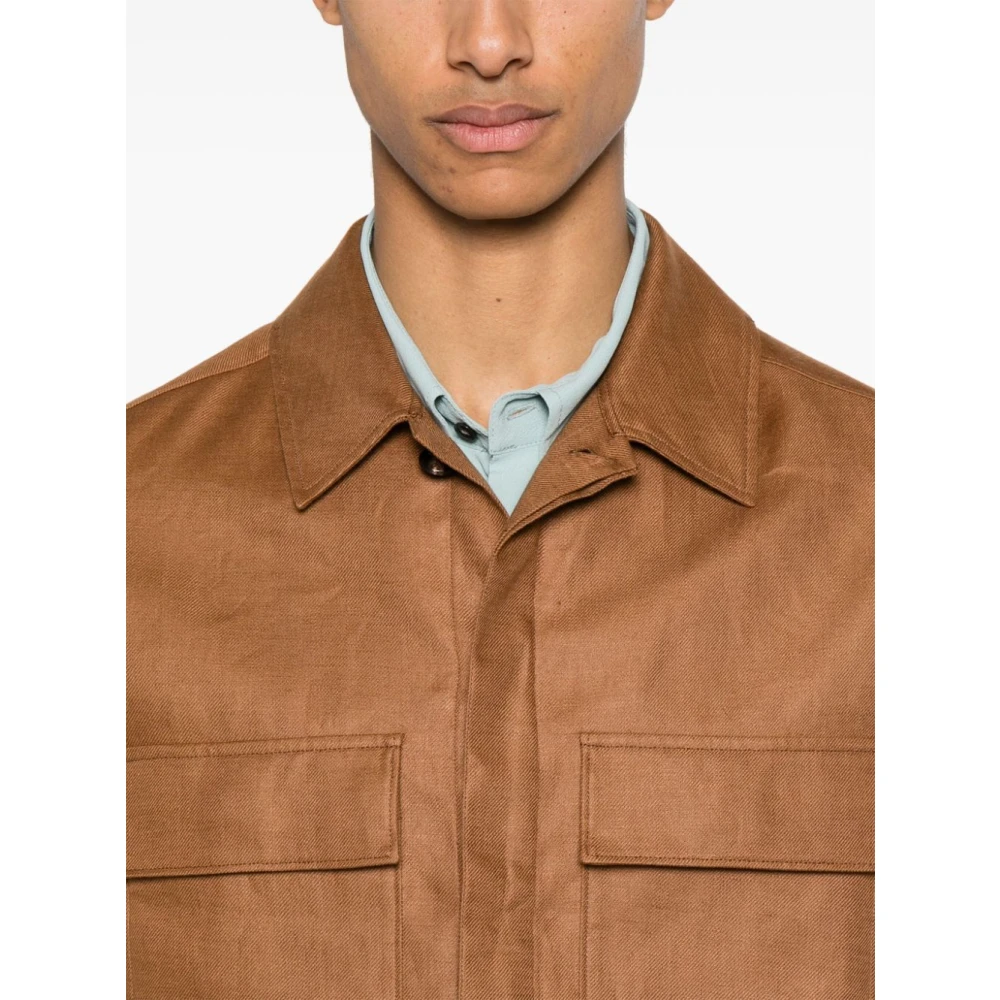 Ermenegildo Zegna Stijlvolle Overshirt voor Mannen Brown Heren