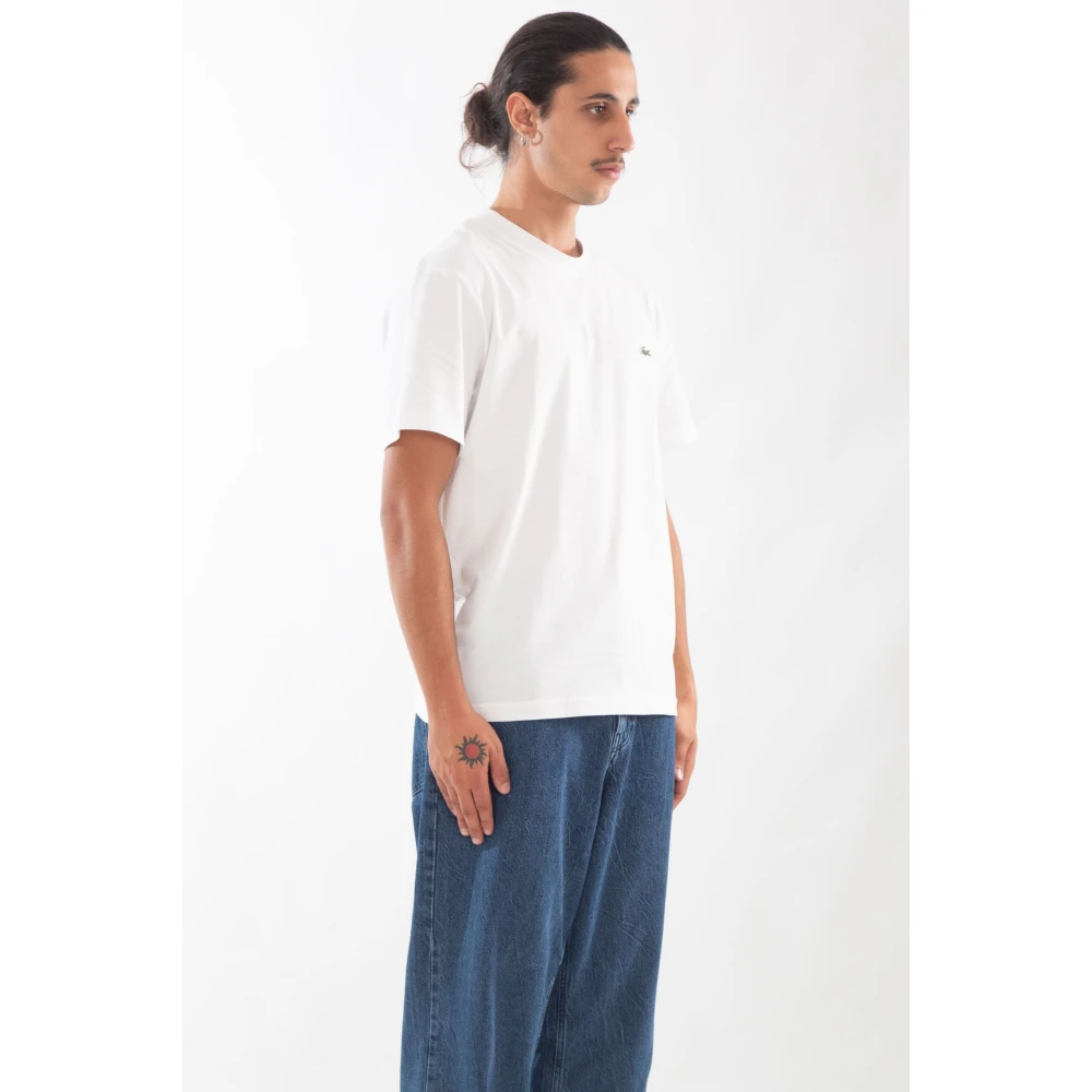 Lacoste Witte Croc Tee Klassieke Stijl White Heren