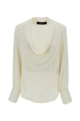Draperad V-ringad Blus