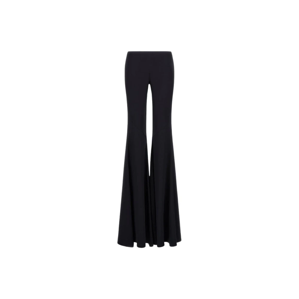 Roberto Cavalli Black Wide Trousers, Female, 2XL, Flared Trousers Made In Italy