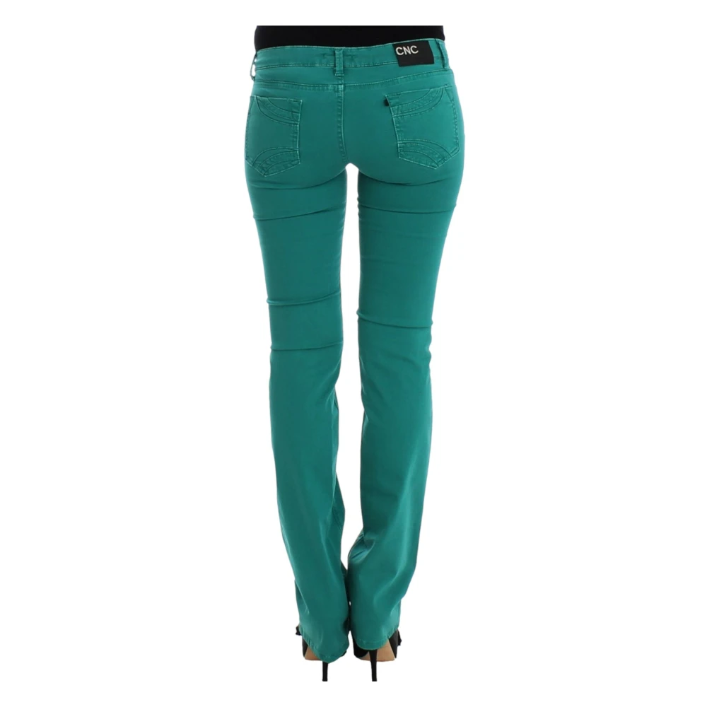 Costume National Groene Straight Leg Jeans Elegant Stijl Green Dames