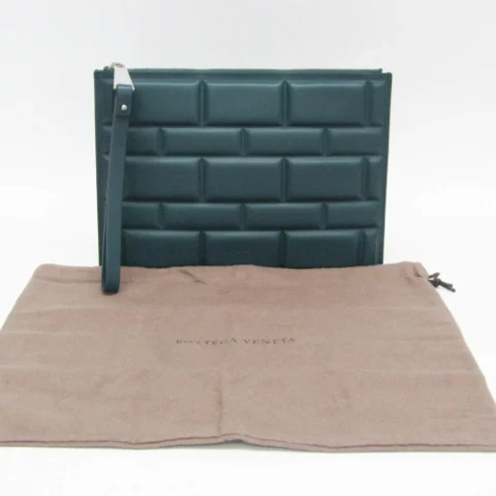 Bottega Veneta Vintage Pre-owned Leather clutches Green Dames