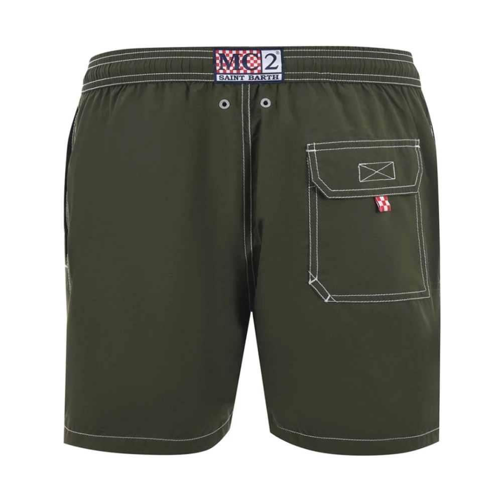 MC2 Saint Barth Groene Polyester Zwemkleding Boxerkostuum Green Heren
