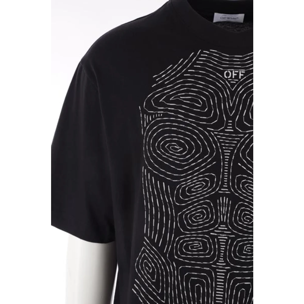 Off White Zwarte Skate Body Stitch T-shirt Black Heren