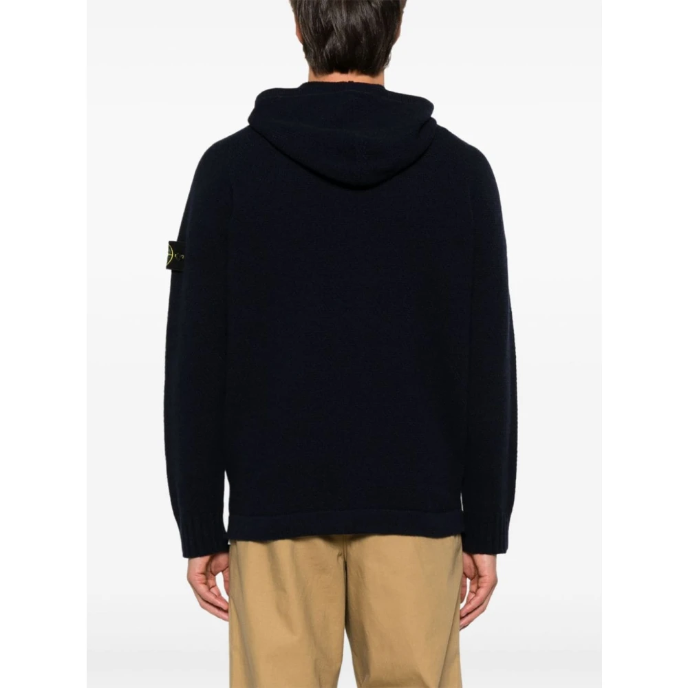 Stone Island Blauwe Sweater Collectie Black Heren