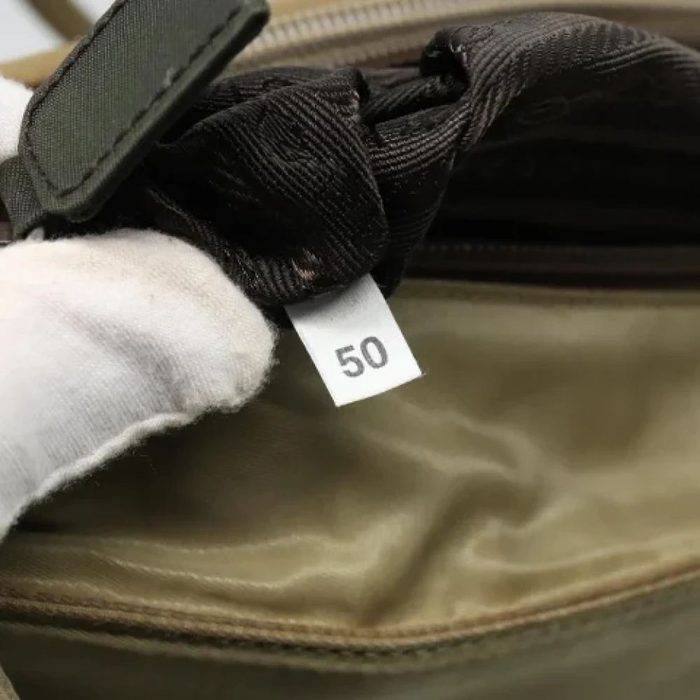 Prada Vintage Pre-owned Nylon prada-bags Beige Dames