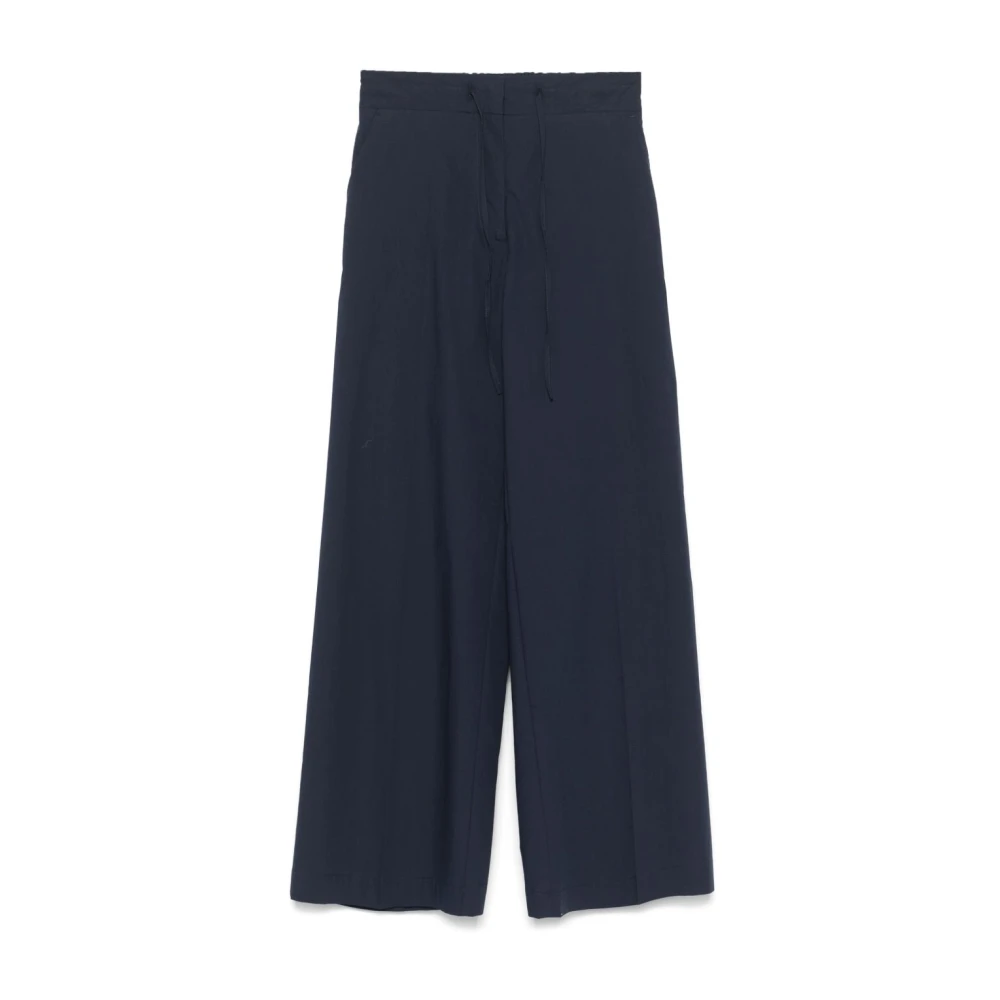 P.a.r.o.s.h. Blauwe Broek met Elastische Tailleband Blue Dames
