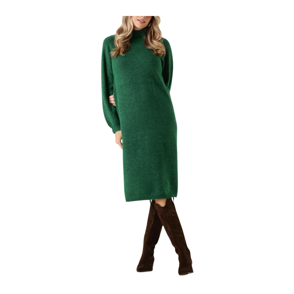 Y.A.S Groene Gebreide Trechter Jurk Green Dames