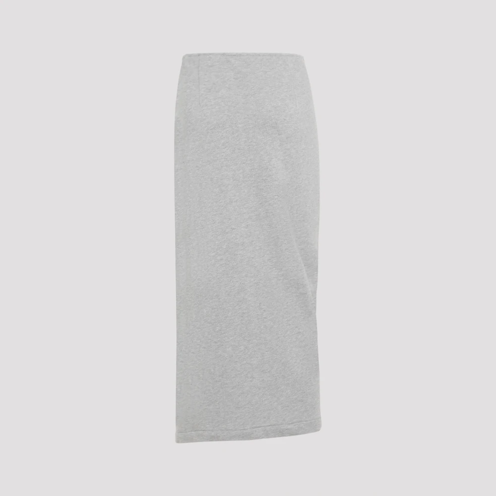 Dries Van Noten Grijze Melange Hanam Rok Gray Dames