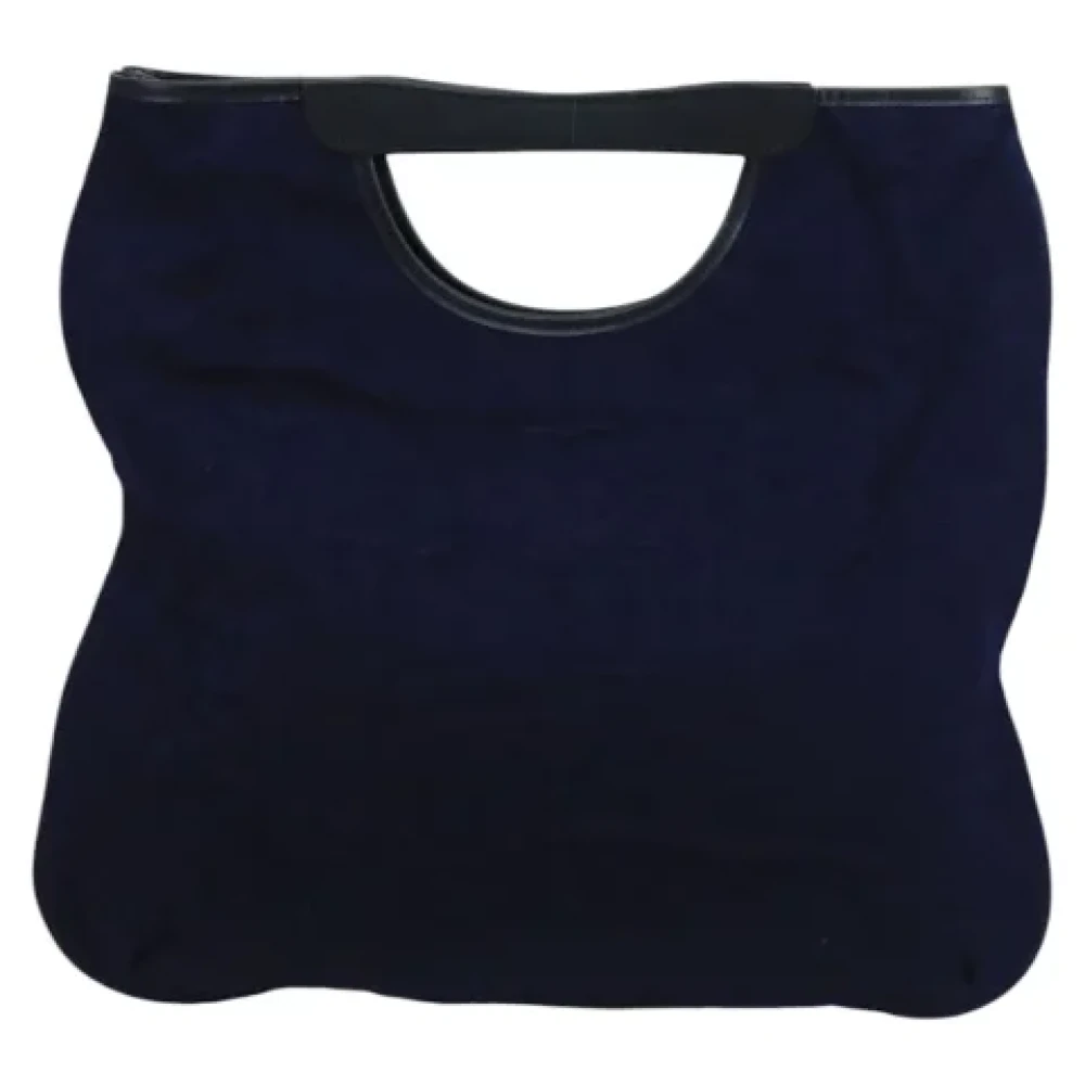 Celine Vintage Pre-owned Canvas handbags Blue Dames