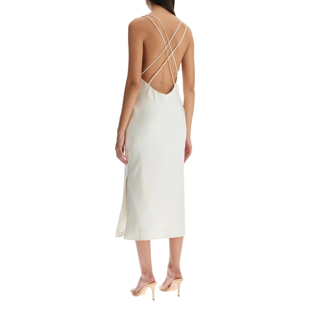 Rotate Birger Christensen Satijnen Slip Dress White Dames