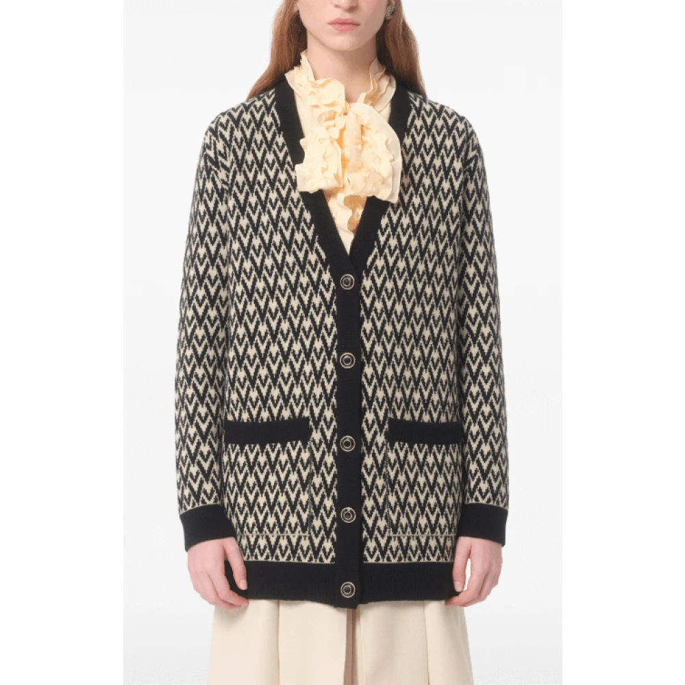 Valentino Monogram Gebreide Vest Black Dames