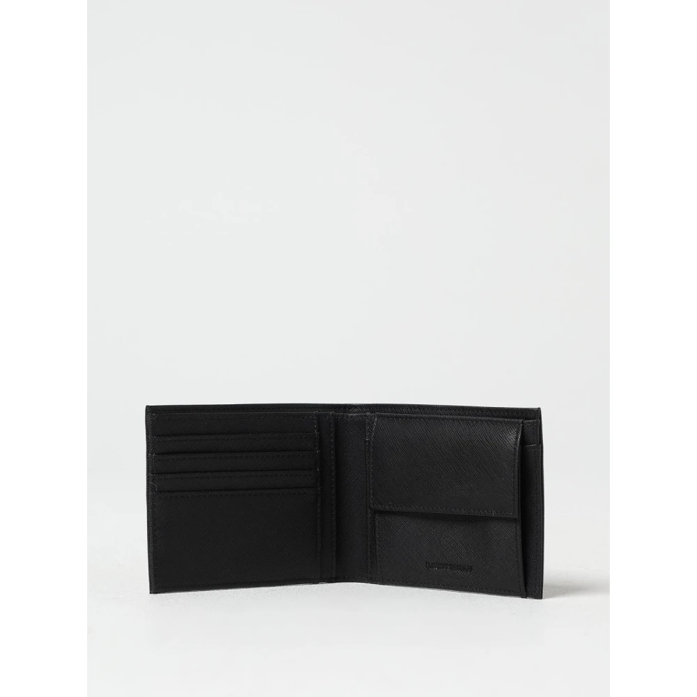 Emporio Armani Zwarte Portemonnees voor Mannen Black Heren
