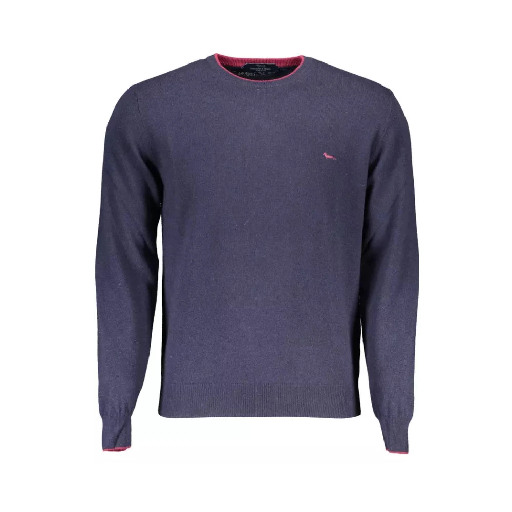 Harmont & Blaine Men's Blue Round-Neck Knitwear,, Wool Jumper For 2XL