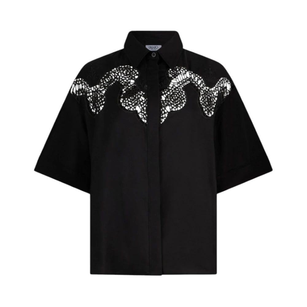 Liu Jo Women's Black Shirts, 2XS, Regular Fit Shirt