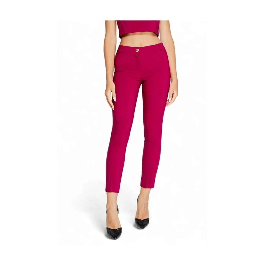 Rinascimento Women's Red Pink Polyester Jeans & Pant - Cropped Trousers - 2XL- Trousers