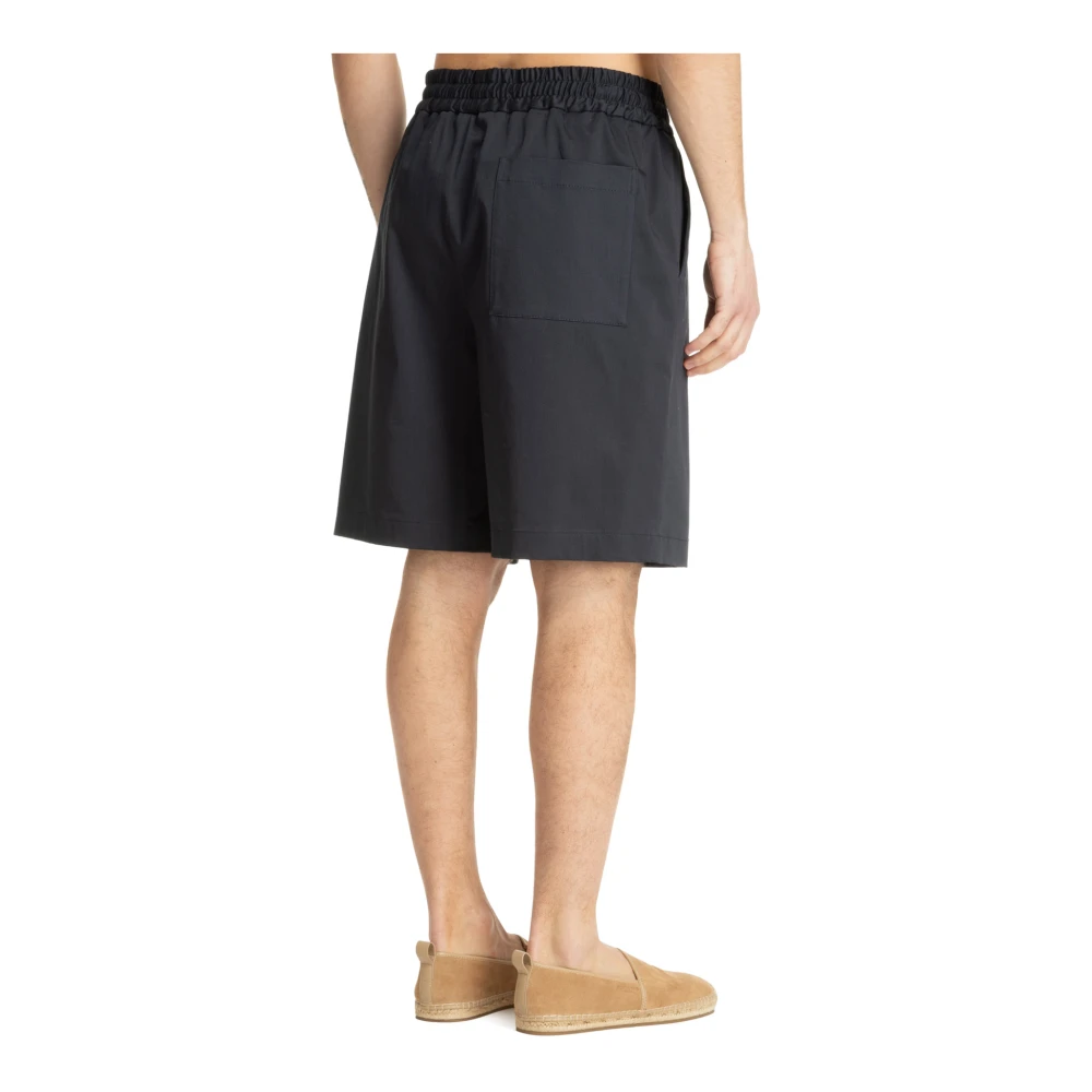 Lardini Casual Shorts met trekkoord en zakken Blue Heren