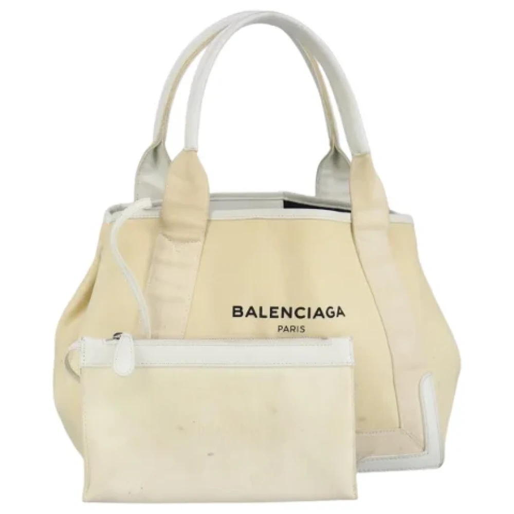 Balenciaga Vintage Pre-owned Canvas handbags Beige Dames