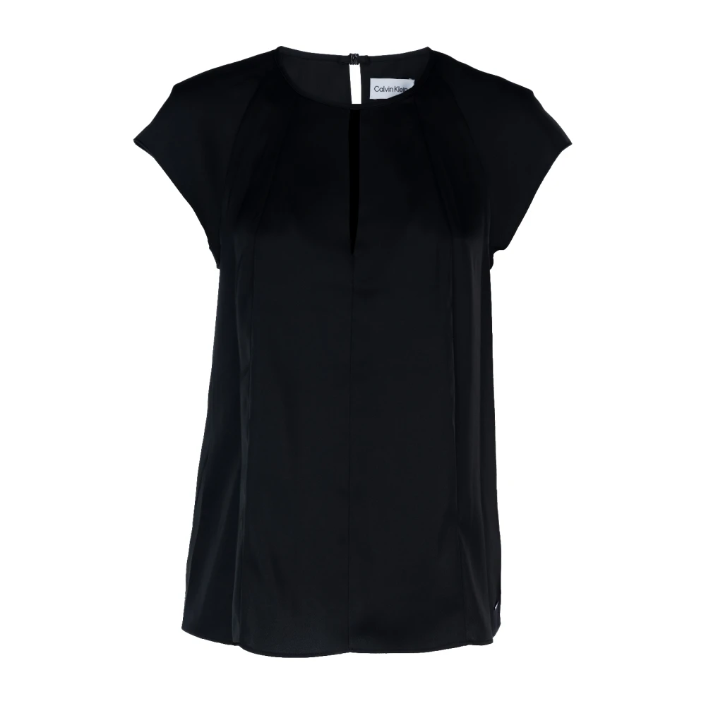 Calvin Klein Casual Katoenen T-Shirt voor Mannen Black Dames