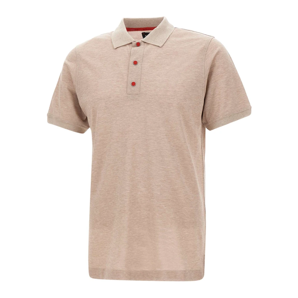 Kiton Ultrafine Cotton Polo Shirt Sand Beige Heren